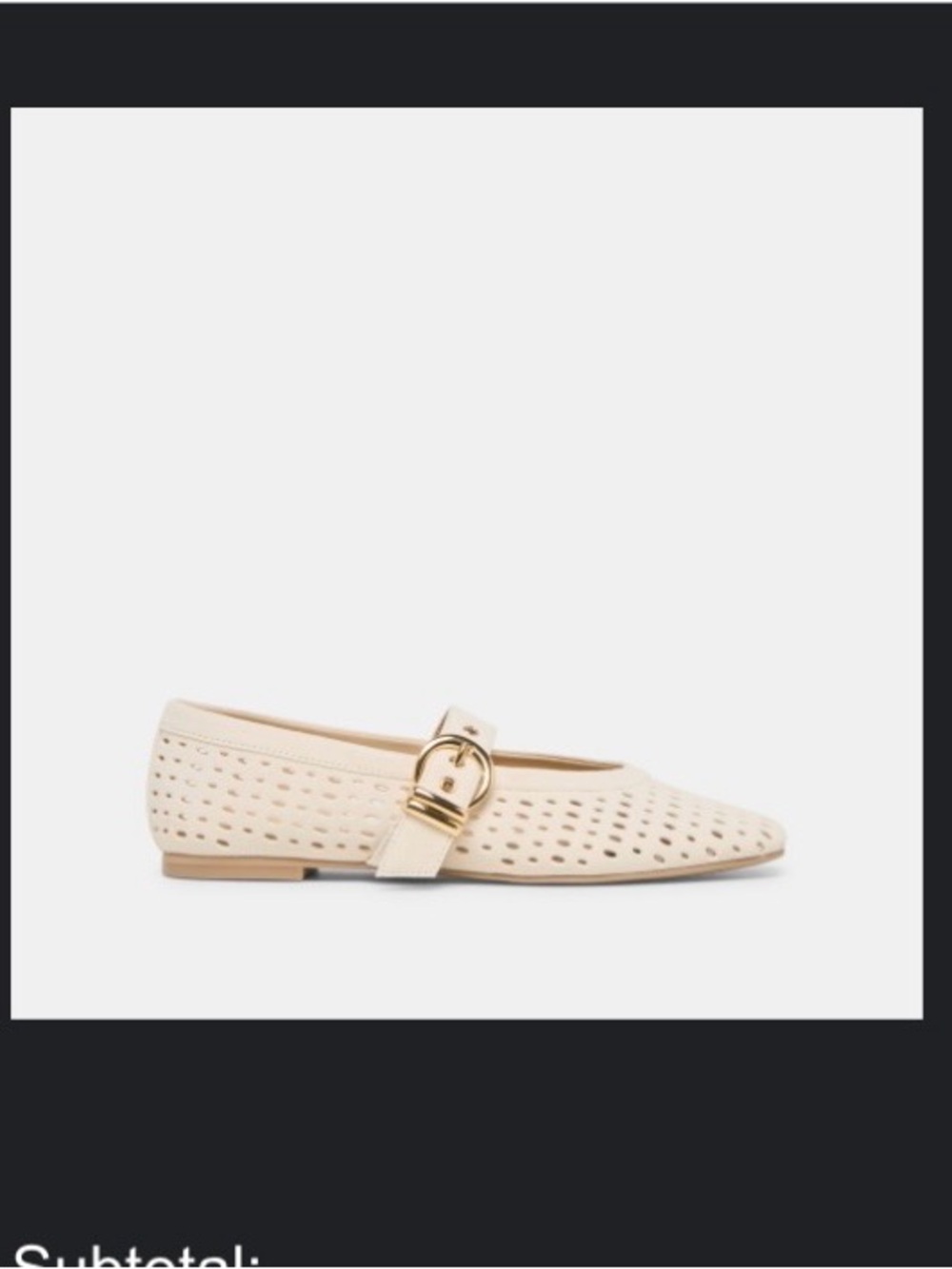 Dolce Vita Cream Perforated Suede Buckle Loafer - Never Worn